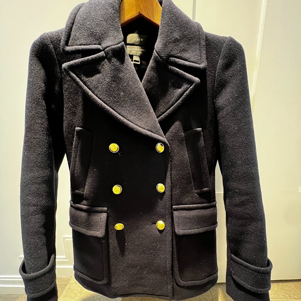 J. Crew Stadium Cloth Peacoat
